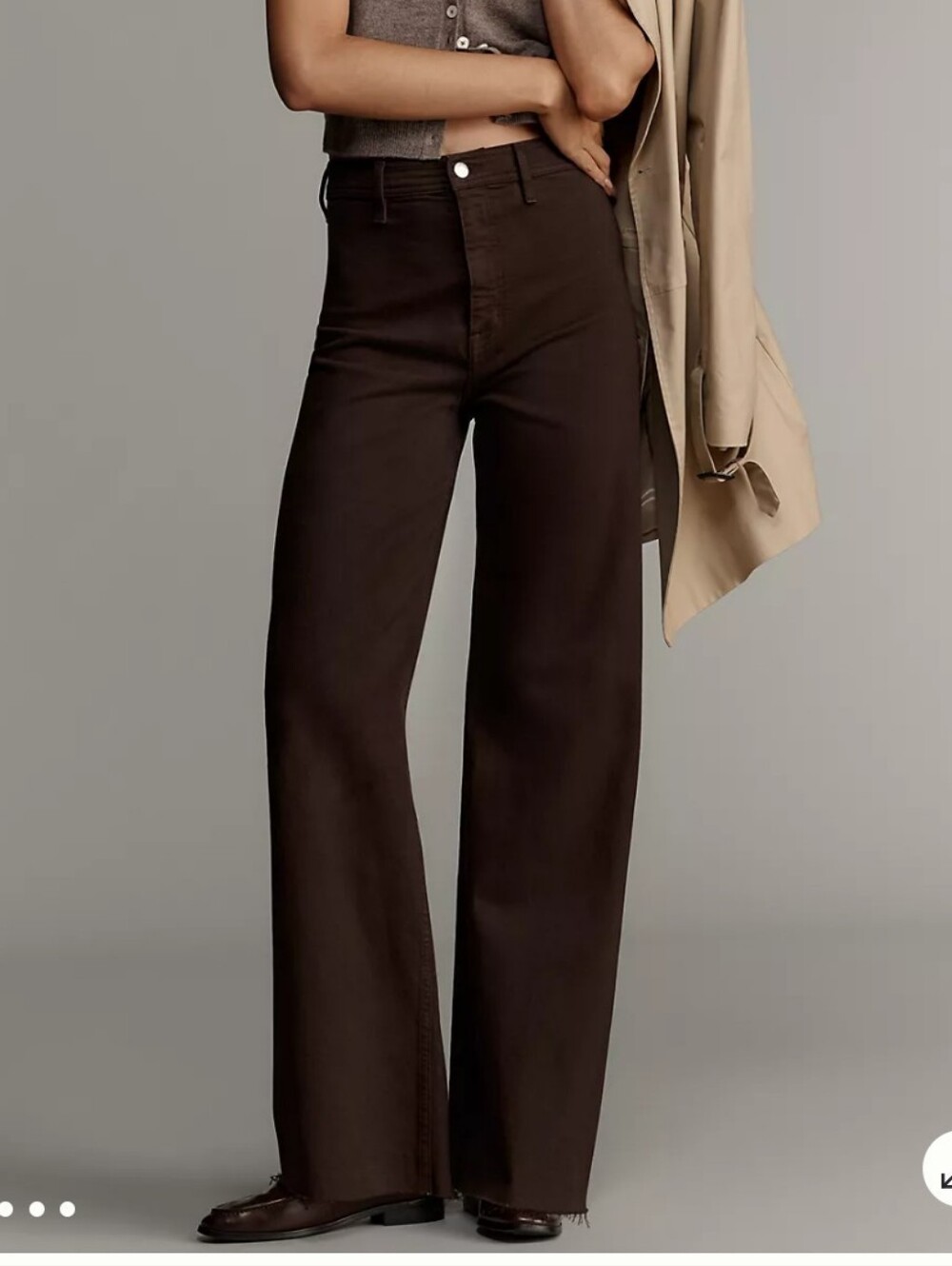 Pistola Burgundy  Penny High-Rise Wide-Leg Jeans SZ 27
